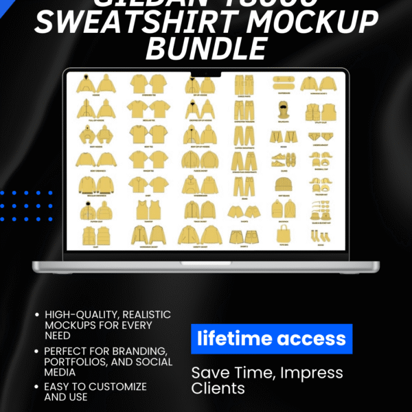 Gildan-18000 Sweatshirt Mockup Bundle